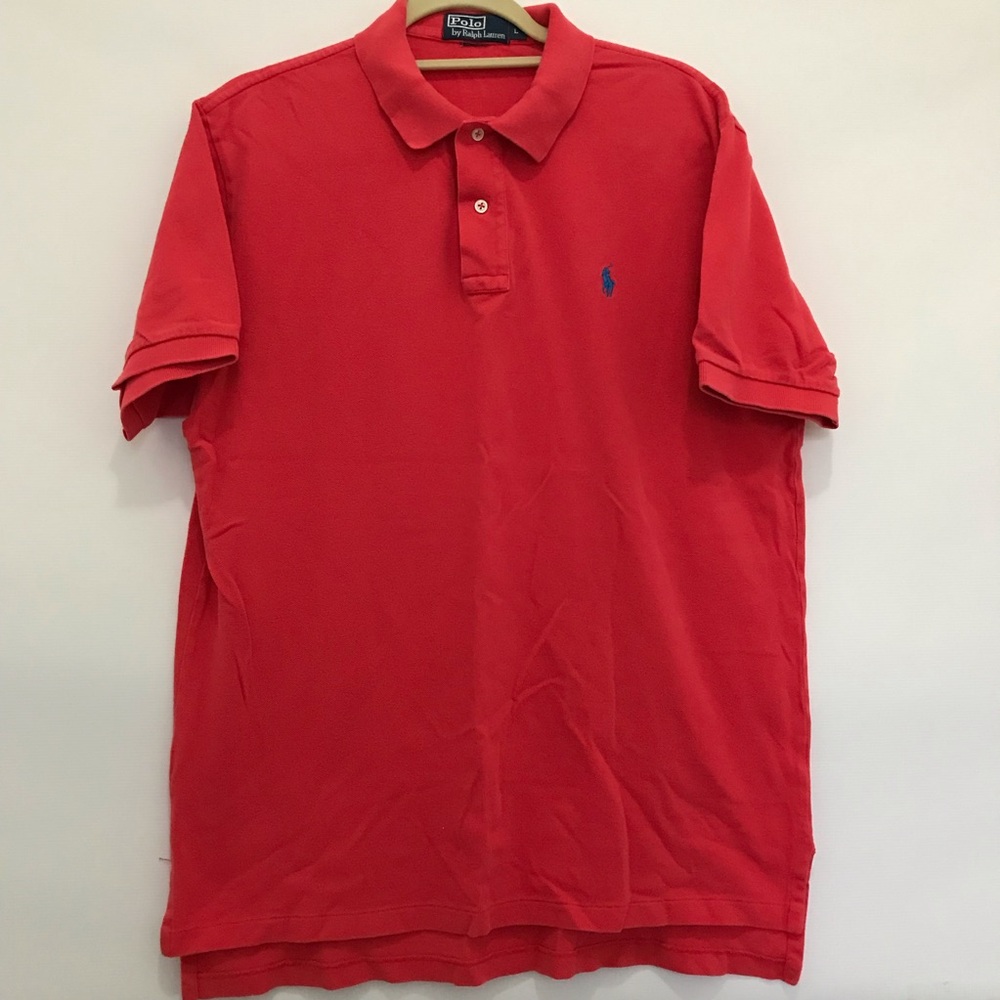 Polo by Ralph Lauren Red Classic Cotton Polo Shirt Size L